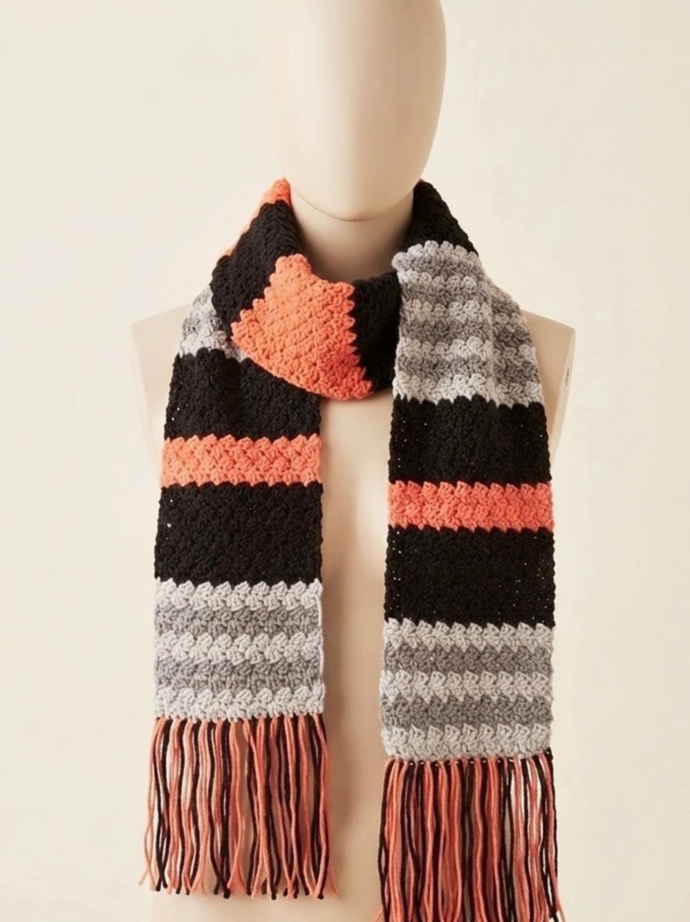 Handmade crocheted scarf